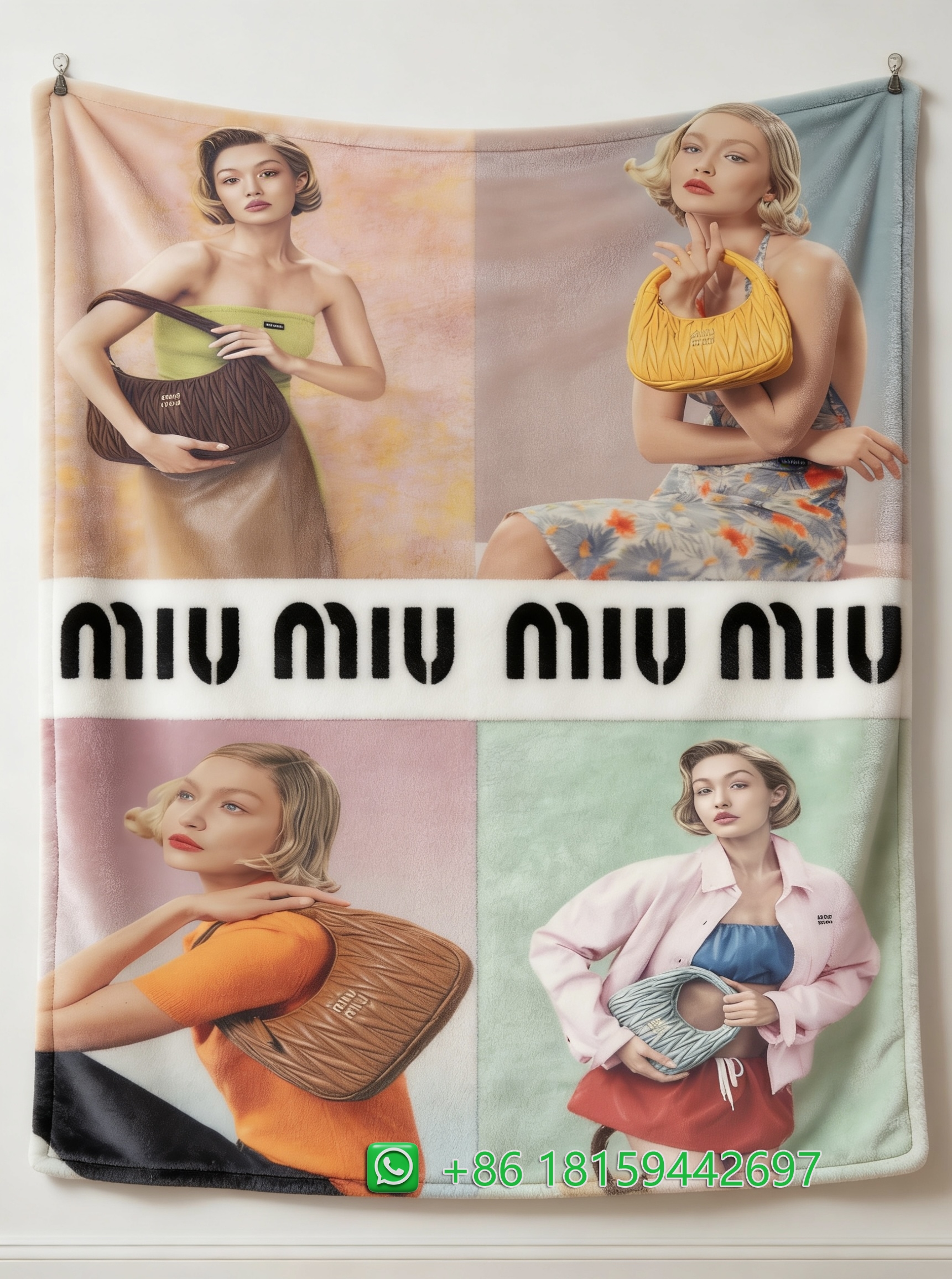 Miumiu Throw Blankets